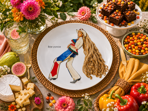 Brie-yoncé – Food Pun Party™ Plate