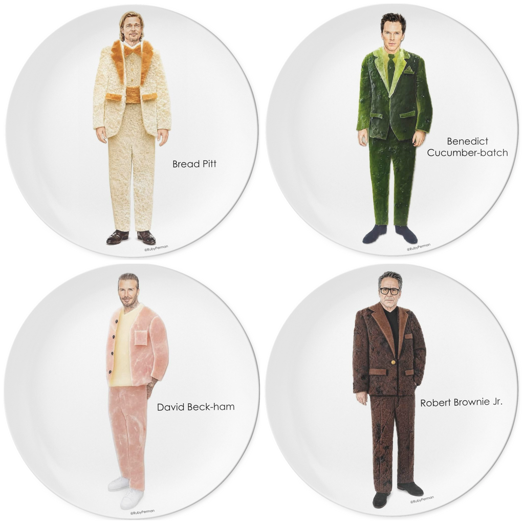 David Beck-ham – Celebrity Food Pun Plate
