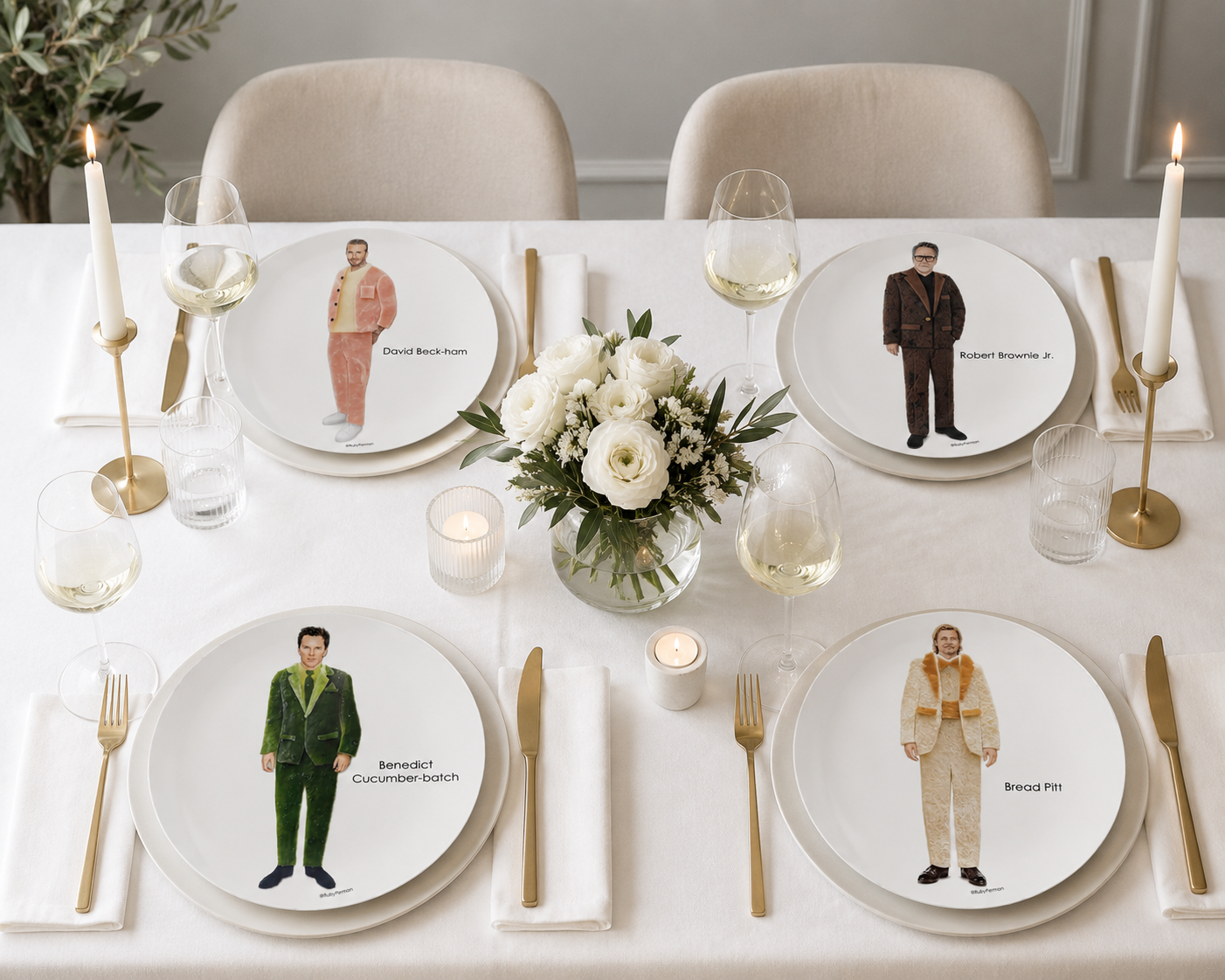 David Beck-ham – Celebrity Food Pun Plate