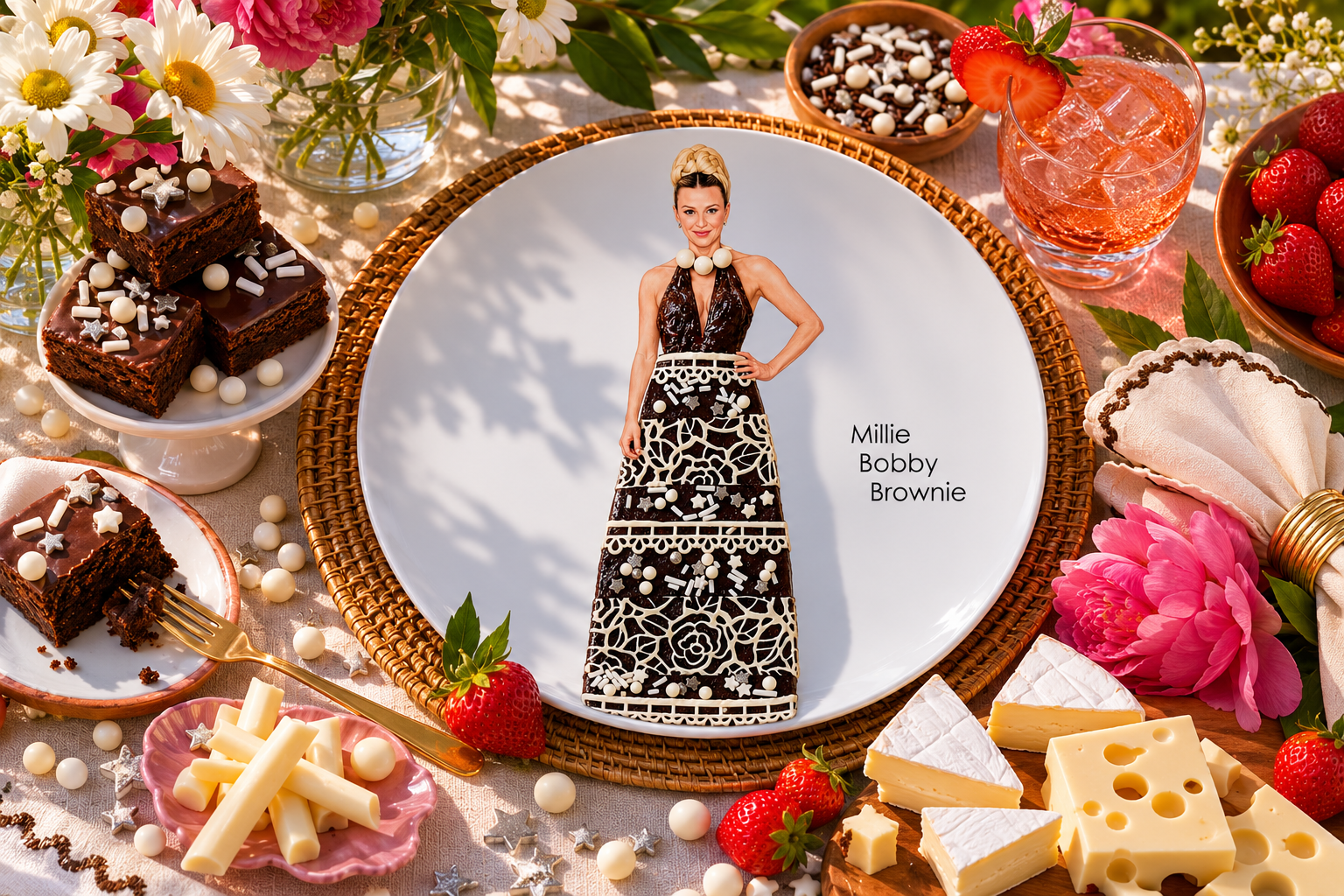 Millie Bobby Brownie – Food Pun Party™ Plate
