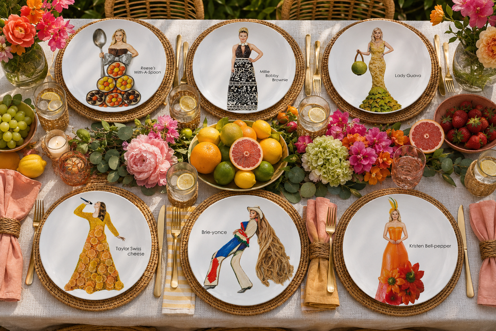 Kristen Bell-pepper – Food Pun Party™ Plate
