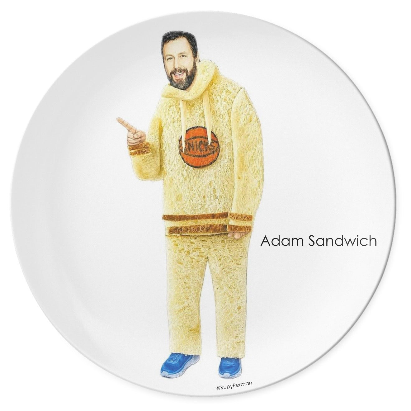 Adam Sandwich – Celebrity Food Pun Plate