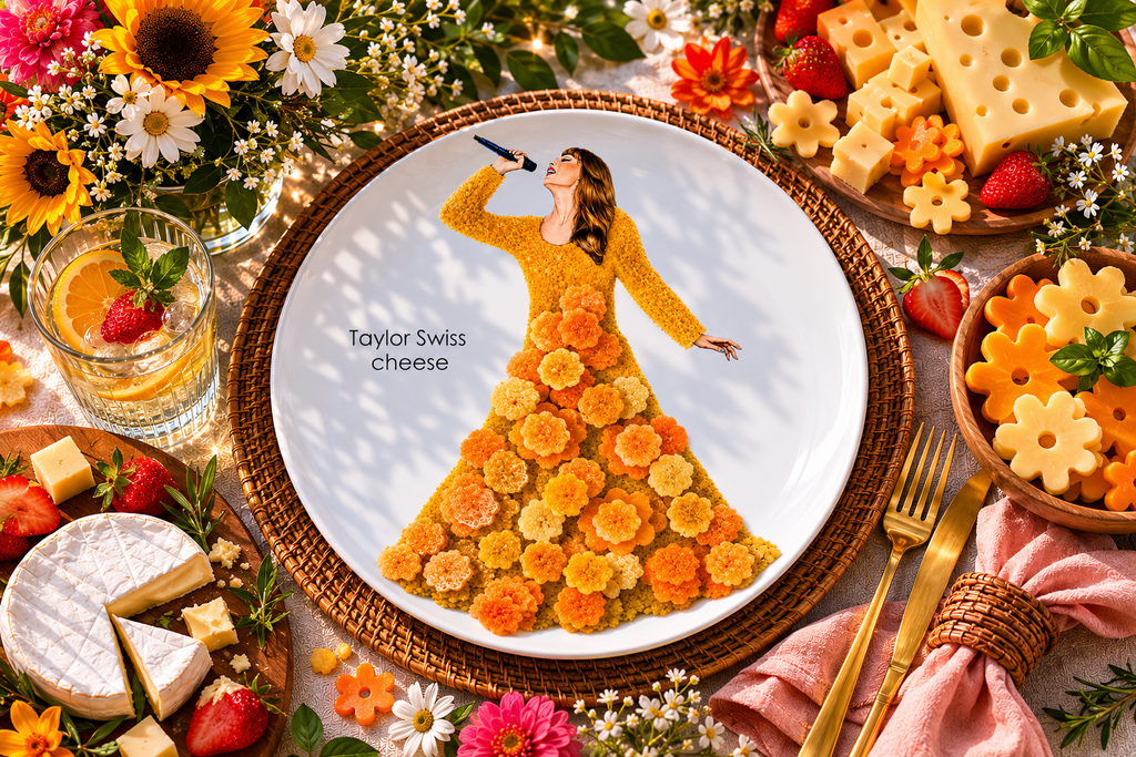 Taylor Swiss Cheese – Food Pun Party™ Plate