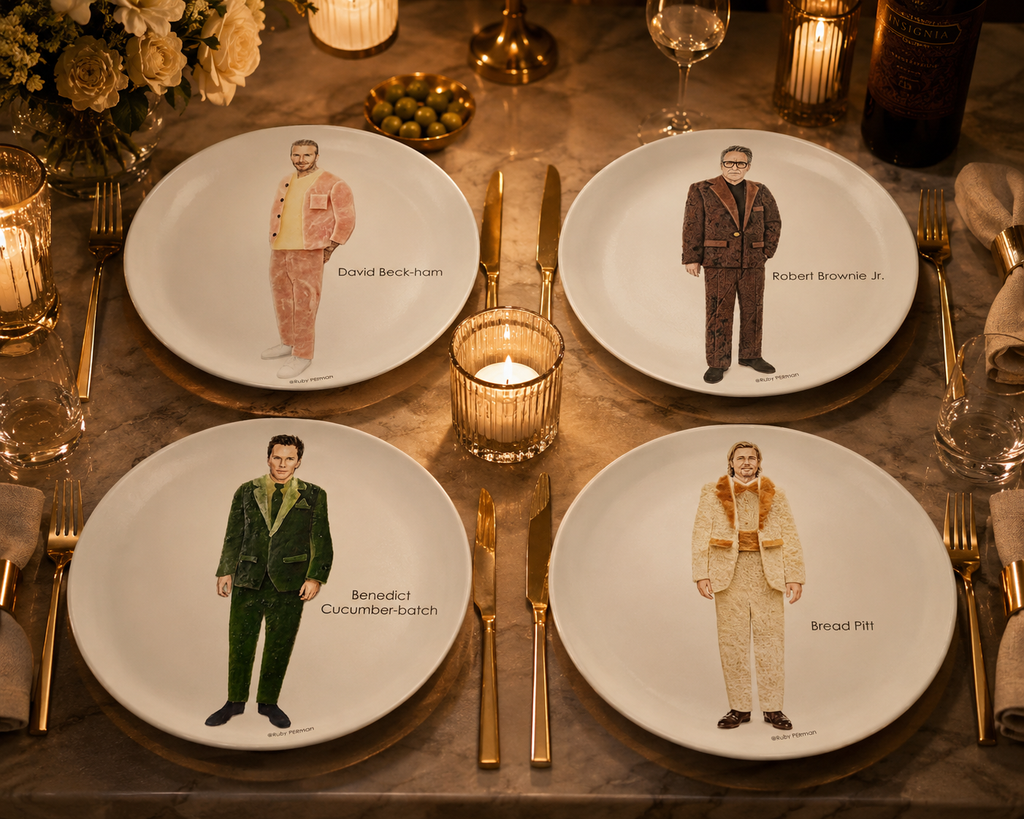 David Beck-ham – Celebrity Food Pun Plate