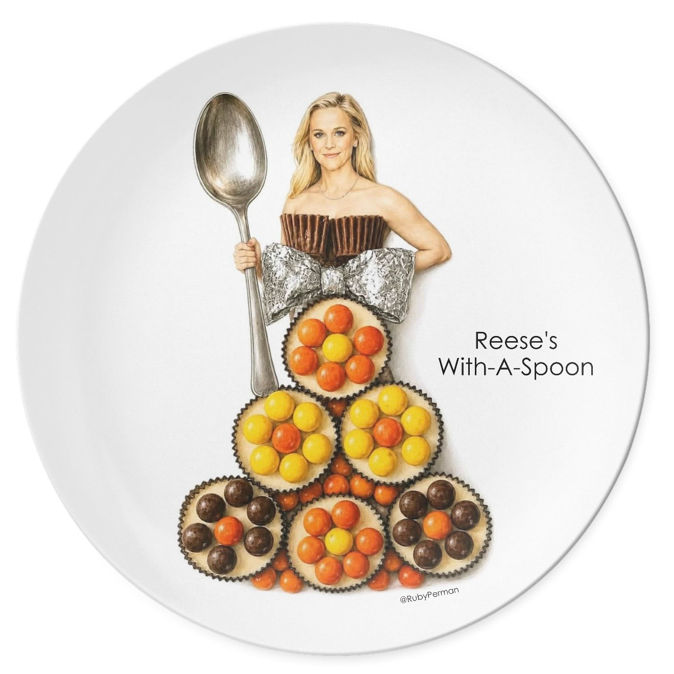 Reese's With-A-Spoon – Food Pun Party™ Plate