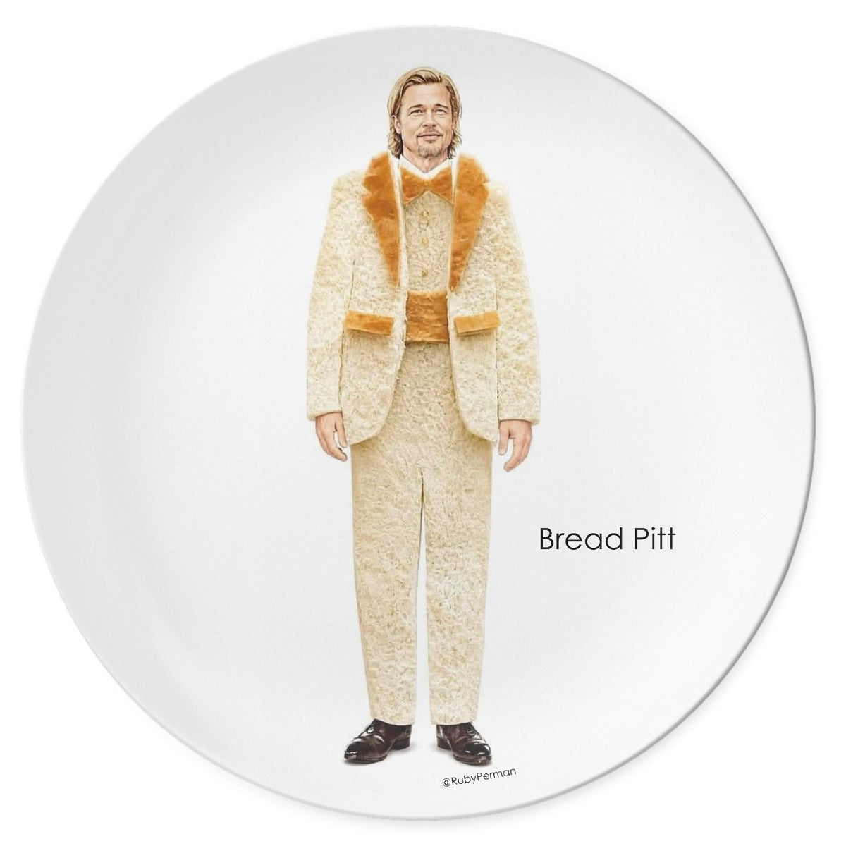 Bread Pitt – Celebrity Pun Party Plate