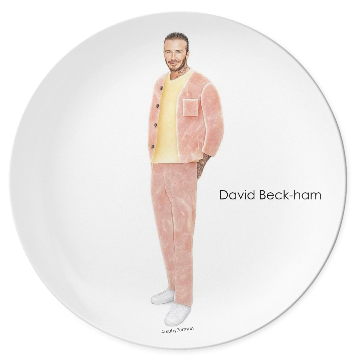 David Beck-ham – Celebrity Pun Plate