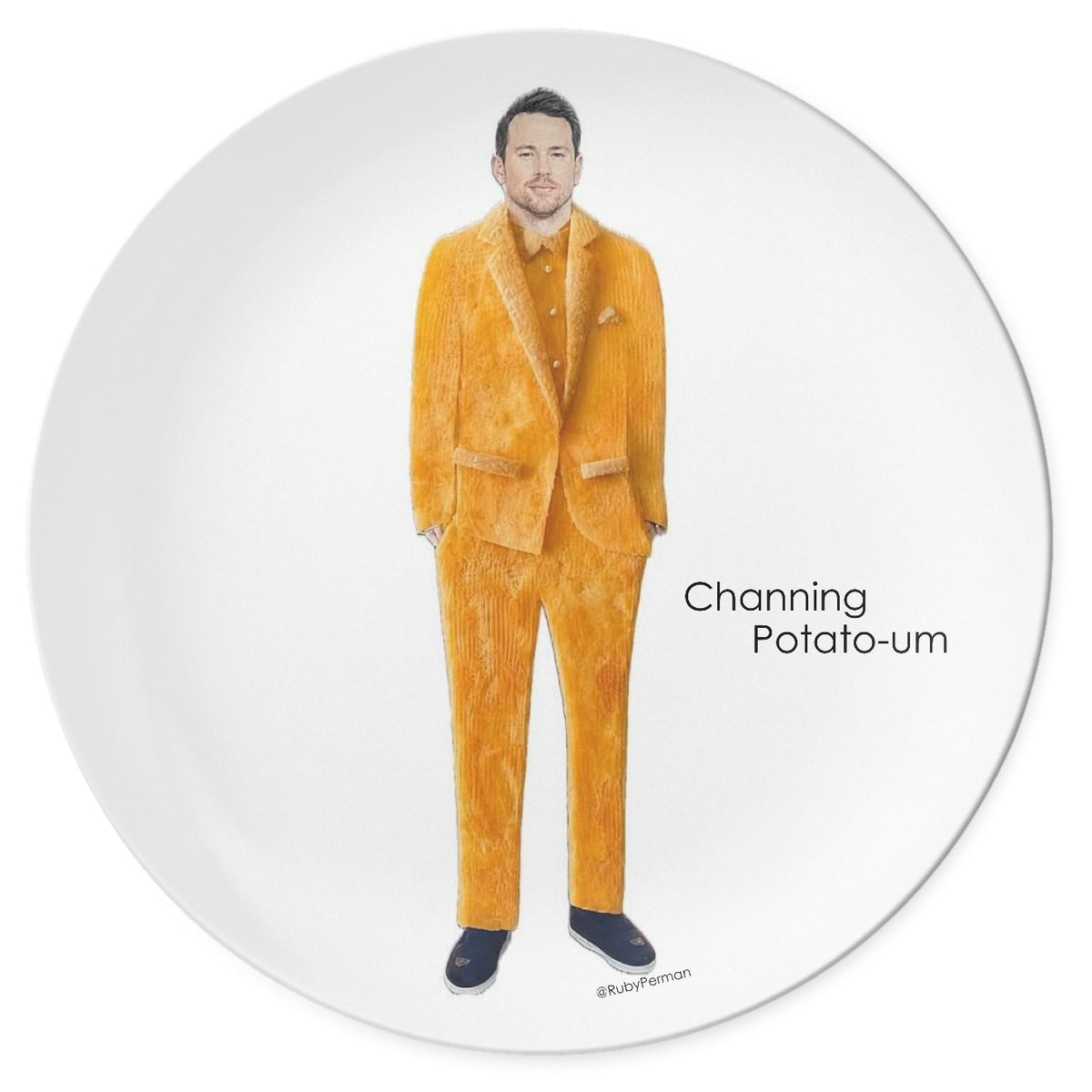 Channing Potato-um – Celebrity Pun Plate
