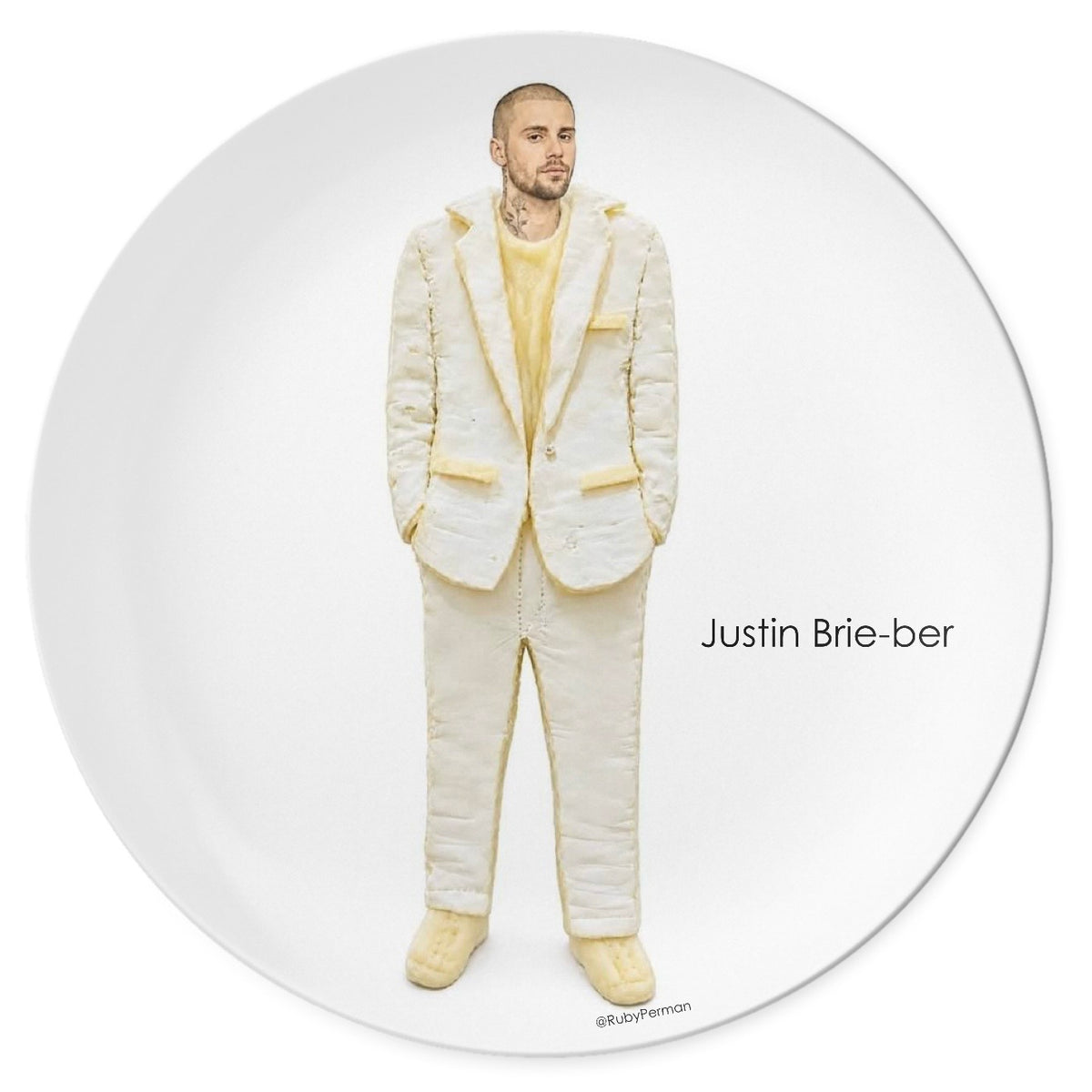 Justin Brie-ber – Celebrity Pun Plate