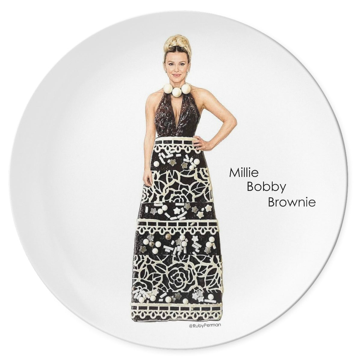 Millie Bobby Brownie – Celebrity Pun Plate
