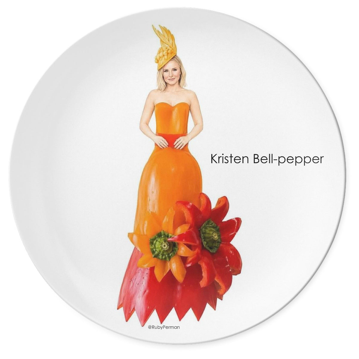 Kristen Bell-pepper – Celebrity Pun Plate