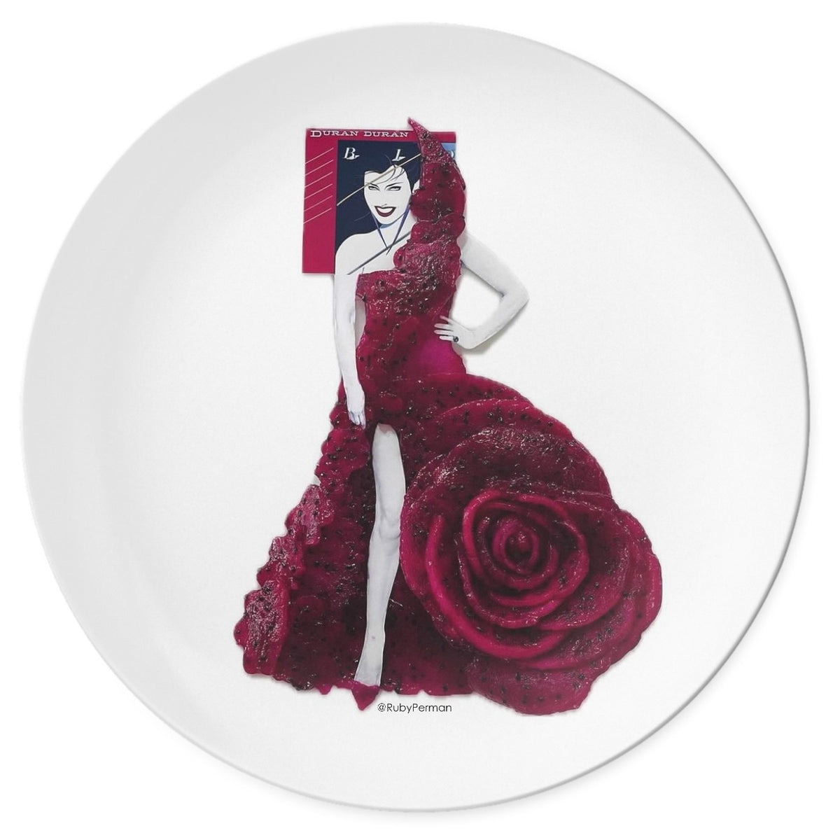 Duran Duran - Celebrity Food Art Plate Collection - Set of 4 - Free U.S. Shipping!
