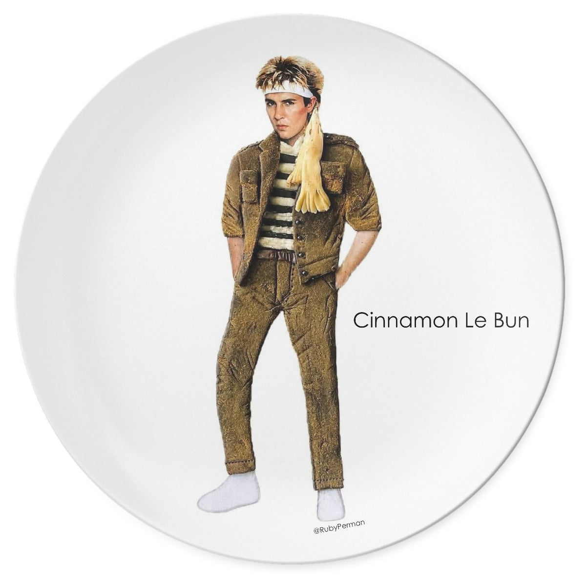 Duran Duran - Celebrity Food Art Plate Collection - Set of 4 - Free U.S. Shipping!