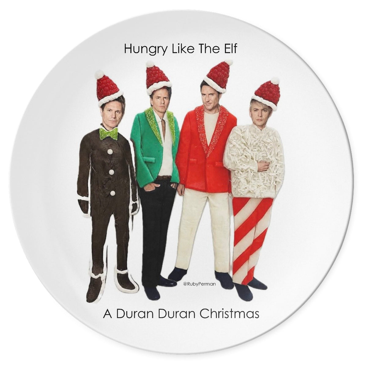 Duran Duran - Celebrity Food Art Plate Collection - Set of 4 - Free U.S. Shipping!
