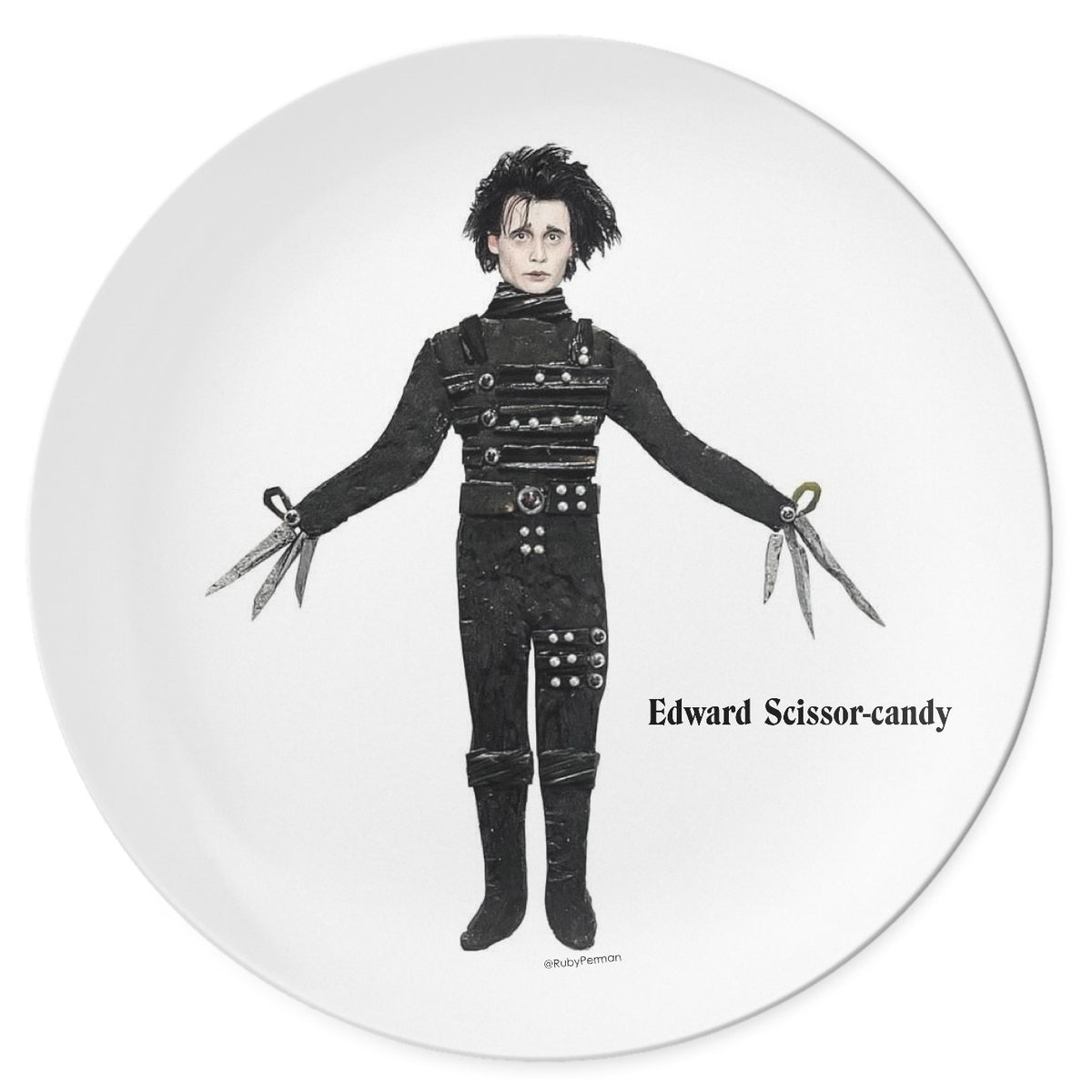 Halloween Movies Pun Plate Collection - Set of 4 - Free U.S. Shipping!