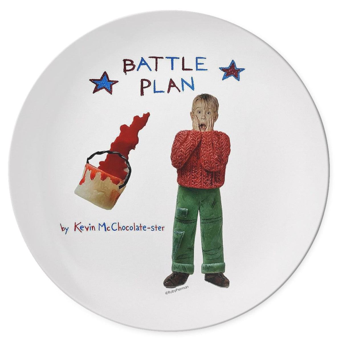 Battle Plan by Kevin McChocolate-ster – Christmas Food Pun Plate