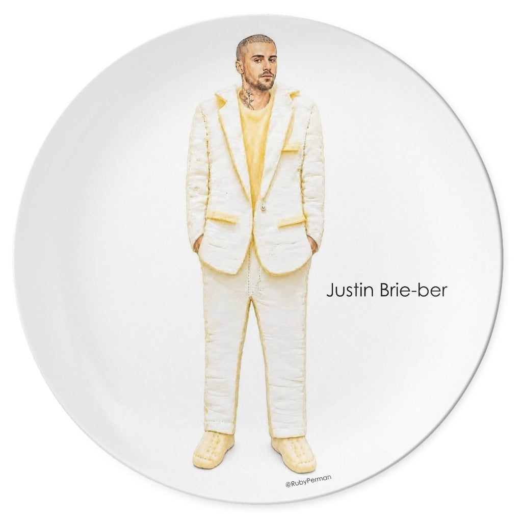 Justin Brie-ber – Celebrity Food Pun Plate