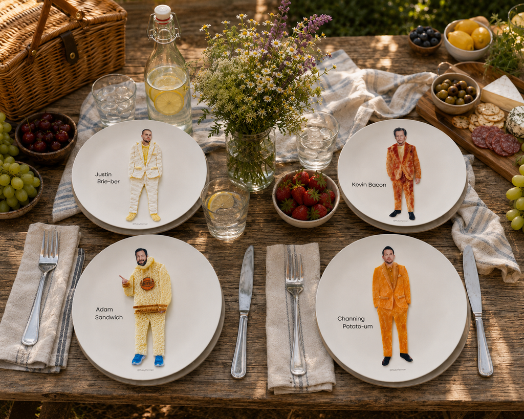 Food Pun Plate™ Collection - Set of 4 | Second Seating